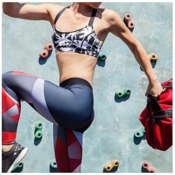 ultracor Pants - Ultracor Colorblock Elite Facet Print Activewear Leggings